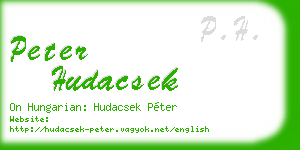 peter hudacsek business card